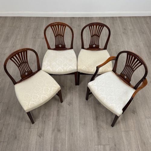 ANTIQUE 19TH CENTURY SET OF 8 HEPPLEWHITE STYLE DINING CHAIRS - ADDITIONAL PHOTO 8