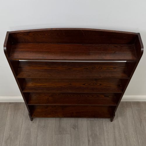 ANTIQUE 20TH CENTURY EDWARDIAN OPEN BOOKCASE IN OAK - ADDITIONAL PHOTO 9