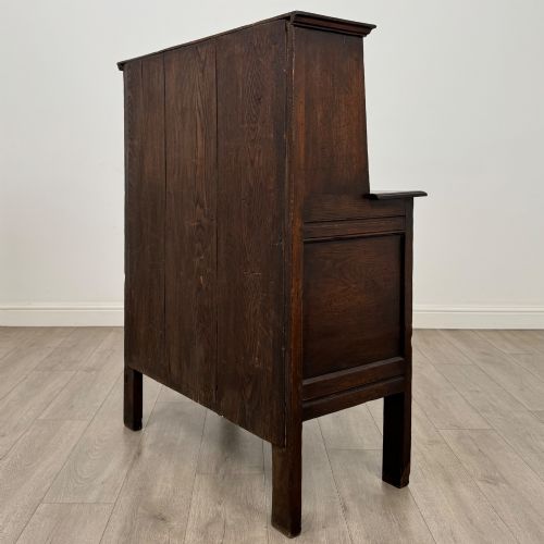 ANTIQUE 19TH CENTURY SMALL VICTORIAN CUPBOARD IN OAK - ADDITIONAL PHOTO 6