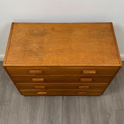 ANTIQUE 20TH CENTURY CHEST OF DRAWERS IN GOLDEN OAK - ADDITIONAL PHOTO 8