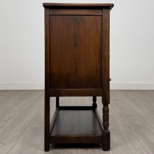 ANTIQUE 20TH CENTURY LINENFOLD CUPBOARD IN OAK - ADDITIONAL PHOTO 7