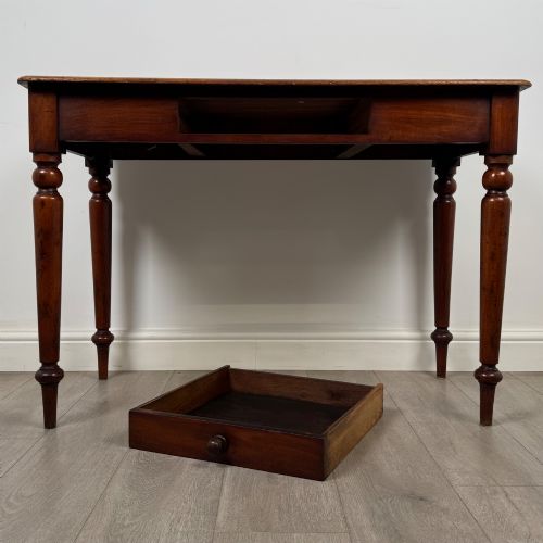 ANTIQUE 19TH CENTURY VICTORIAN WRITING TABLE IN MAHOGANY - ADDITIONAL PHOTO 9