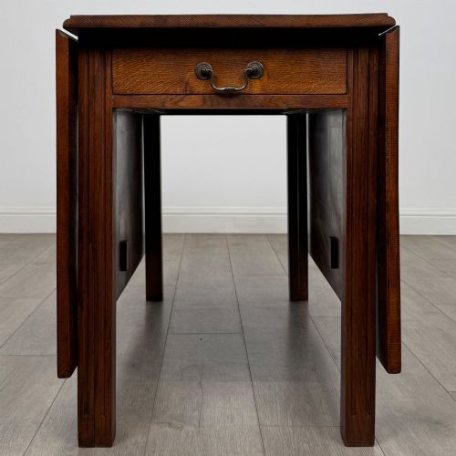ANTIQUE 20TH CENTURY GOOD QUALITY DROP LEAF TABLE IN OAK - ADDITIONAL PHOTO 3
