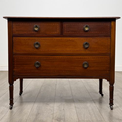 antique 20th century edwardian chest of drawers in mahogany - CATEGORY: ANTIQUE CHEST OF DRAWERS - DATED EDWARDIAN