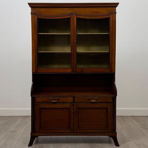 antique 18th century georgian display cabinet in mahogany - CATEGORY: ANTIQUE BOOKCASES - DATED GEORGIAN