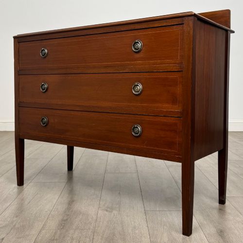 ANTIQUE 20TH CENTURY INLAID CHEST OF DRAWERS IN MAHOGANY - ADDITIONAL PHOTO 1