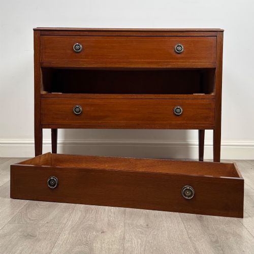 ANTIQUE 20TH CENTURY INLAID CHEST OF DRAWERS IN MAHOGANY - ADDITIONAL PHOTO 9