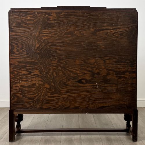 ANTIQUE 20TH CENTURY EDWARDIAN DISPLAY CABINET IN OAK - ADDITIONAL PHOTO 5