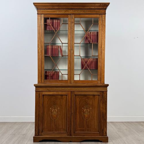 antique 19th century fine victorian bookcase in walnut - CATEGORY: ANTIQUE BOOKCASES - DATED VICTORIAN
