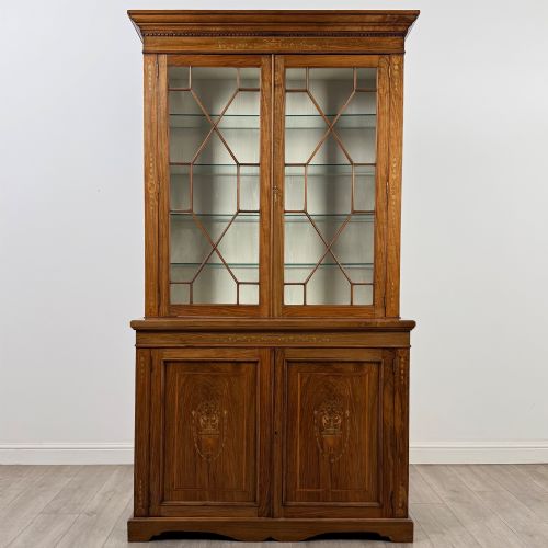 ANTIQUE 19TH CENTURY FINE VICTORIAN BOOKCASE IN WALNUT - ADDITIONAL PHOTO 1