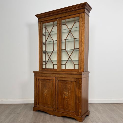 ANTIQUE 19TH CENTURY FINE VICTORIAN BOOKCASE IN WALNUT - ADDITIONAL PHOTO 3