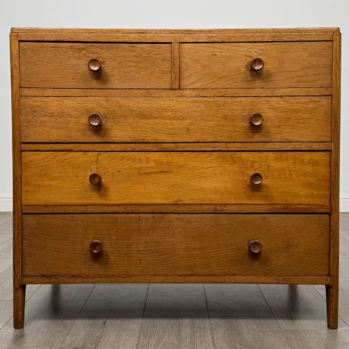 ANTIQUE 20TH CENTURY CHEST OF DRAWERS IN GOLDEN OAK