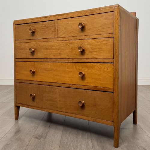 ANTIQUE 20TH CENTURY CHEST OF DRAWERS IN GOLDEN OAK - ADDITIONAL PHOTO 1