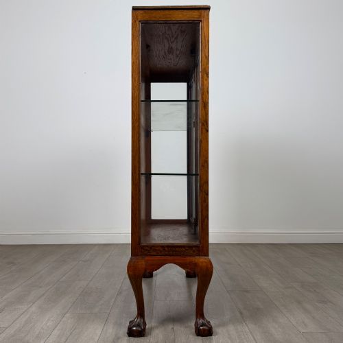 ANTIQUE 20TH CENTURY ART DECO STYLE DISPLAY CABINET IN OAK - ADDITIONAL PHOTO 8