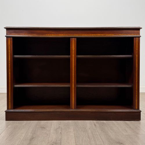 ANTIQUE 20TH CENTURY EDWARDIAN OPEN BOOKCASE IN MAHOGANY - ADDITIONAL PHOTO 1