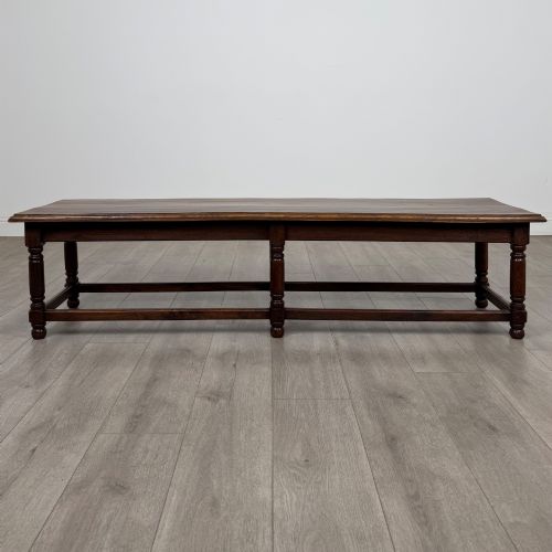 ANTIQUE 20TH CENTURY GOOD QUALITY BENCH IN OAK - ADDITIONAL PHOTO 1