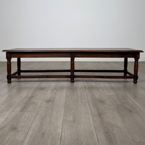 ANTIQUE 20TH CENTURY GOOD QUALITY BENCH IN OAK - ADDITIONAL PHOTO 5