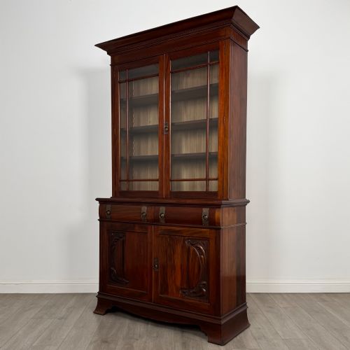 ANTIQUE 20TH CENTURY GOOD QUALITY BOOKCASE IN MAHOGANY - ADDITIONAL PHOTO 3