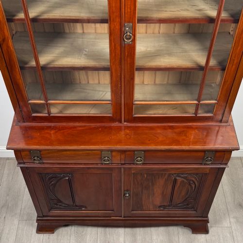 ANTIQUE 20TH CENTURY GOOD QUALITY BOOKCASE IN MAHOGANY - ADDITIONAL PHOTO 10