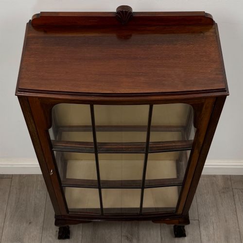 ANTIQUE 20TH CENTURY SMALL EDWARDIAN DISPLAY CABINET - ADDITIONAL PHOTO 7