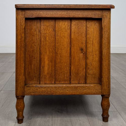 ANTIQUE 20TH CENTURY ARTS CRAFTS BLANKET BOX IN GOLDEN OAK - ADDITIONAL PHOTO 6