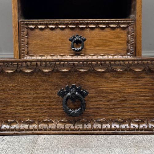 ANTIQUE 20TH CENTURY CARVED OAK COFFEE TABLE - ADDITIONAL PHOTO 10
