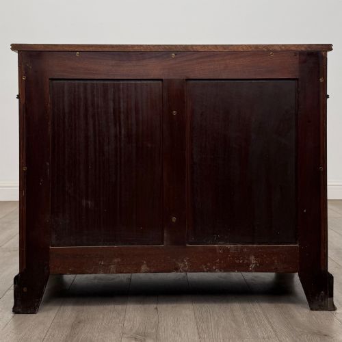 ANTIQUE 20TH CENTURY EDWARDIAN BOW FRONT CUPBOARD IN MAHOGANY - ADDITIONAL PHOTO 5