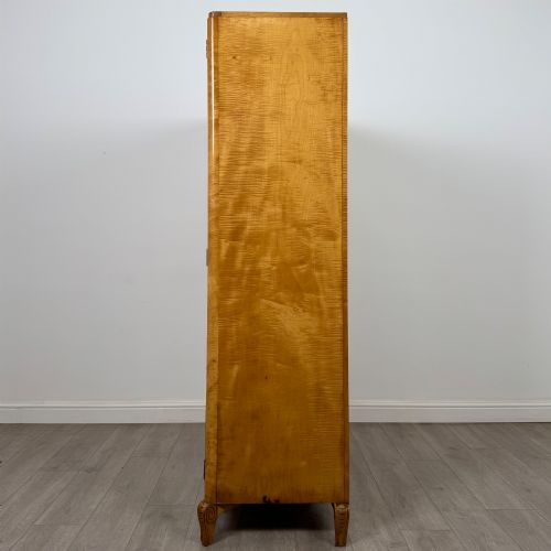 ANTIQUE 20TH CENTURY ART DECO WARDROBE IN BURR WALNUT - ADDITIONAL PHOTO 3