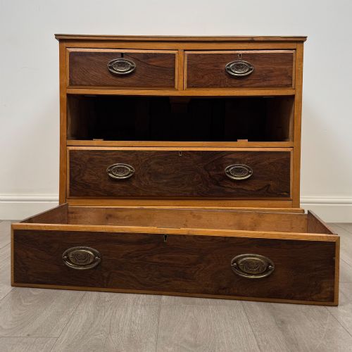 ANTIQUE 19TH CENTURY VICTORIAN CHEST OF DRAWERS IN OAK - ADDITIONAL PHOTO 9