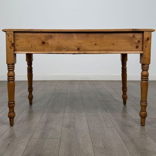 ANTIQUE 19TH CENTURY VICTORIAN WRITING TABLE IN PINE - ADDITIONAL PHOTO 4
