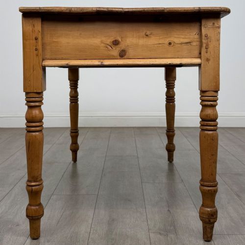 ANTIQUE 19TH CENTURY VICTORIAN WRITING TABLE IN PINE - ADDITIONAL PHOTO 6