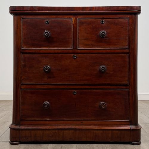ANTIQUE 19TH CENTURY VICTORIAN CHEST OF DRAWERS IN MAHOGANY