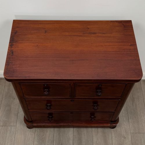 ANTIQUE 19TH CENTURY VICTORIAN CHEST OF DRAWERS IN MAHOGANY - ADDITIONAL PHOTO 8