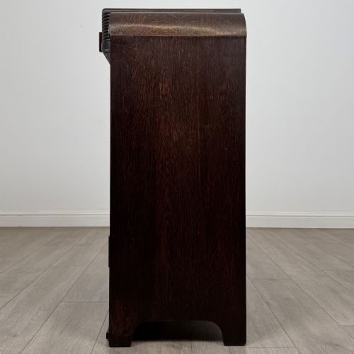 ANTIQUE 20TH CENTURY ART DECO STYLE CUPBOARD IN OAK - ADDITIONAL PHOTO 3