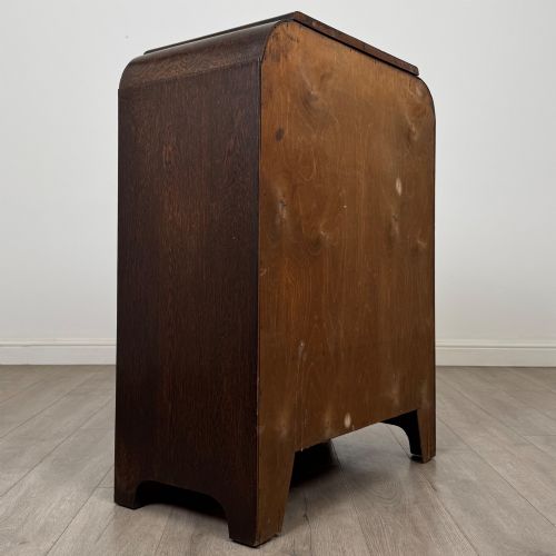 ANTIQUE 20TH CENTURY ART DECO STYLE CUPBOARD IN OAK - ADDITIONAL PHOTO 4