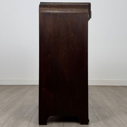 ANTIQUE 20TH CENTURY ART DECO STYLE CUPBOARD IN OAK - ADDITIONAL PHOTO 7
