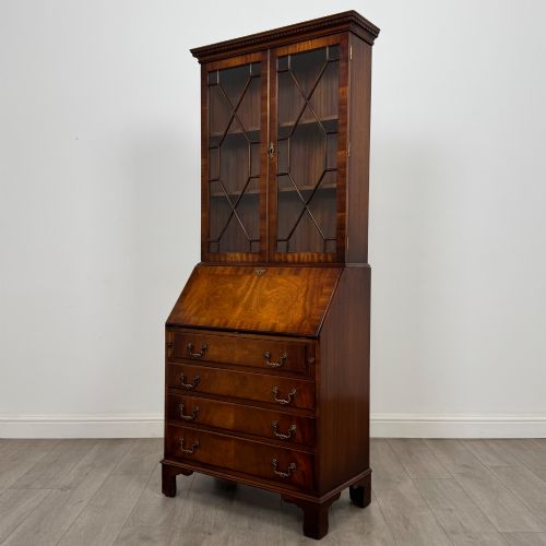 ANTIQUE 20TH CENTURY BUREAU BOOKCASE IN MAHOGANY - ADDITIONAL PHOTO 3