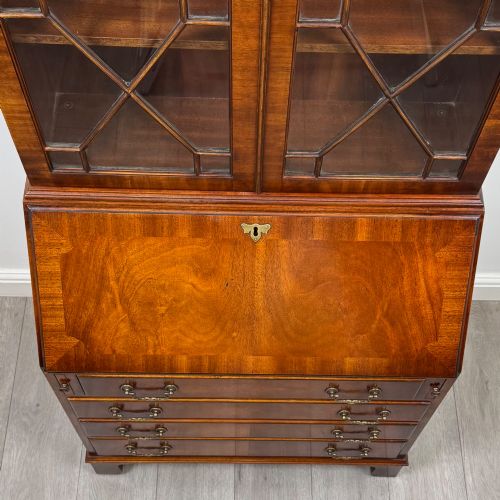 ANTIQUE 20TH CENTURY BUREAU BOOKCASE IN MAHOGANY - ADDITIONAL PHOTO 10