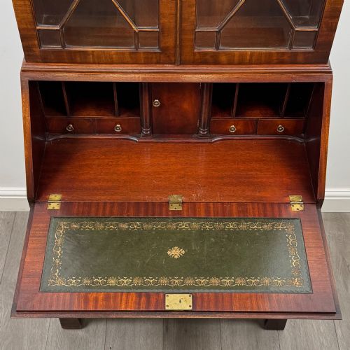 ANTIQUE 20TH CENTURY BUREAU BOOKCASE IN MAHOGANY - ADDITIONAL PHOTO 11