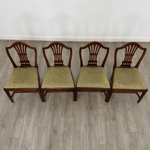 ANTIQUE 18TH CENTURY GEORGIAN SET OF 4 MAHOGANY DINING CHAIRS - ADDITIONAL PHOTO 6