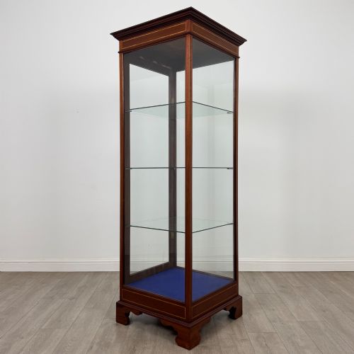 ANTIQUE 20TH CENTURY TALL FREESTANDING SHOP DISPLAY CABINET - ADDITIONAL PHOTO 4