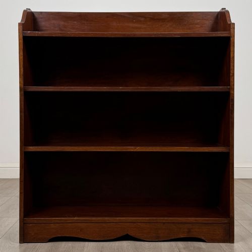 ANTIQUE 20TH CENTURY OPEN BOOKCASE IN MAHOGANY - ADDITIONAL PHOTO 1