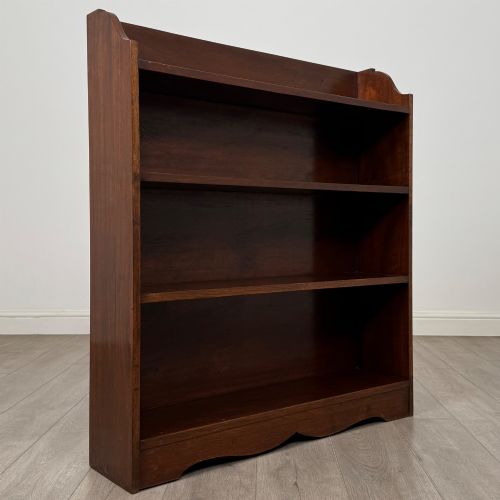 ANTIQUE 20TH CENTURY OPEN BOOKCASE IN MAHOGANY - ADDITIONAL PHOTO 8