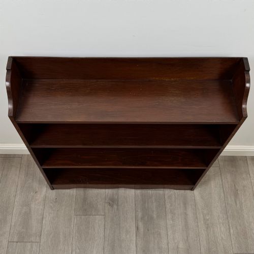 ANTIQUE 20TH CENTURY OPEN BOOKCASE IN MAHOGANY - ADDITIONAL PHOTO 9