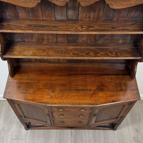 ANTIQUE 20TH CENTURY GOOD QUALITY WELSH DRESSER IN OAK - ADDITIONAL PHOTO 9