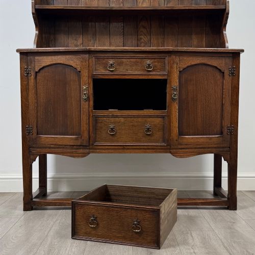 ANTIQUE 20TH CENTURY GOOD QUALITY WELSH DRESSER IN OAK - ADDITIONAL PHOTO 10