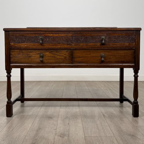 ANTIQUE 20TH CENTURY EDWARDIAN SIDE TABLE IN OAK
