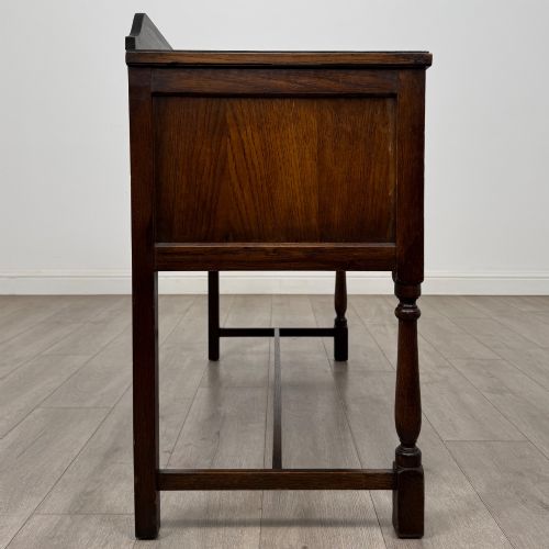 ANTIQUE 20TH CENTURY EDWARDIAN SIDE TABLE IN OAK - ADDITIONAL PHOTO 6