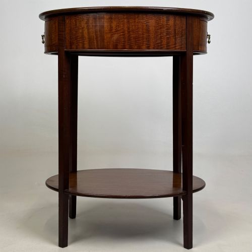 ANTIQUE 20TH CENTURY EDWARDIAN OVAL SIDE TABLE IN MAHOGANY - ADDITIONAL PHOTO 6