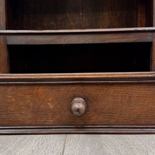 ANTIQUE 20TH CENTURY SMALL OPEN BOOKCASE IN OAK - ADDITIONAL PHOTO 11
